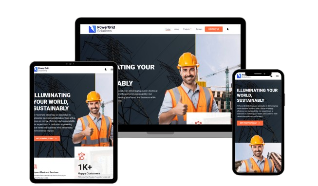 Tradesperson on the job, the kind of business LMH Web Solutions builds websites for
